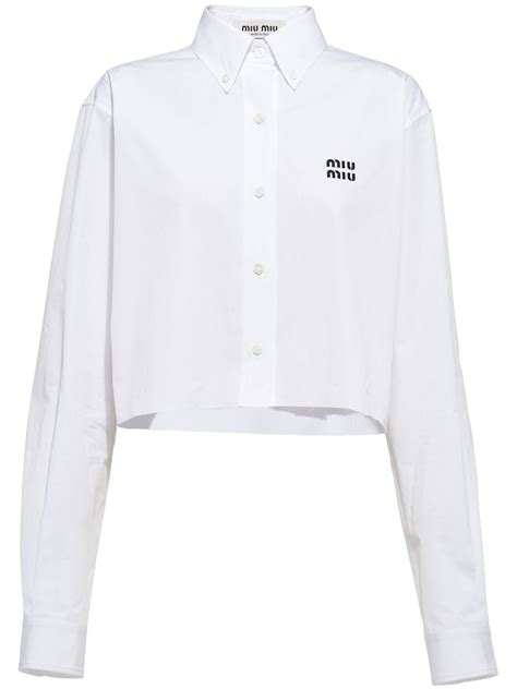 miu miu crop shirt|michael miu shirt.